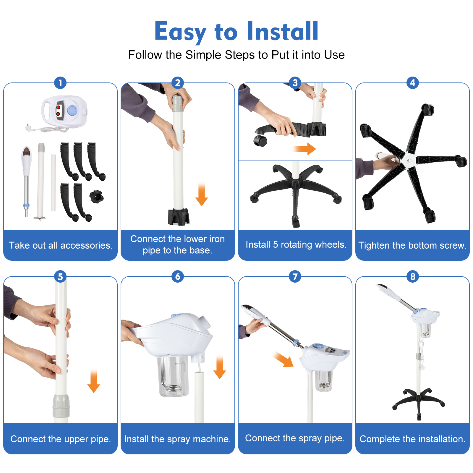 Professionelle Hautpflege Gesichtsdampfer Gesichtssprüher Ozon Aroma Salon Spa Stand