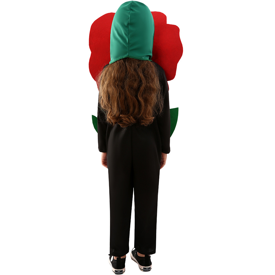 Disfraces de actuación para niños, disfraces de actuación, vestido de fiesta de plantas, Halloween, Carnaval, rosas, Día de San Valentín, ropa Cos