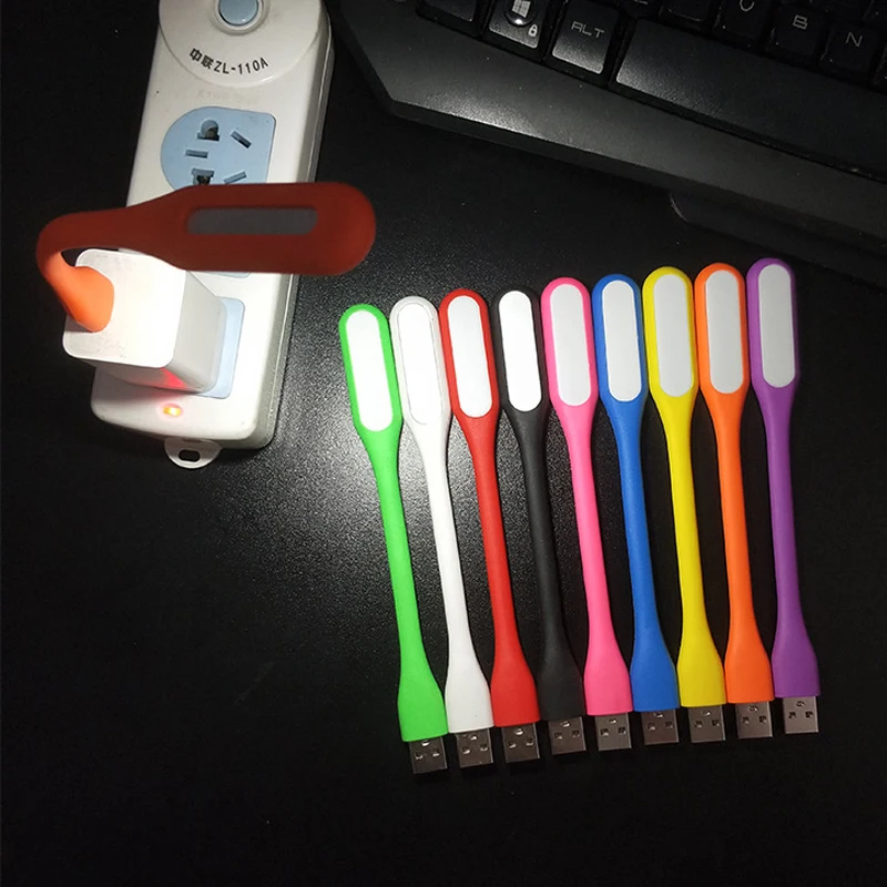 1 2PCS Mini USB LED Light Portable Book Reading Night Light Flexible Bendable Eye Protection Lamp For Power Bank Computer
