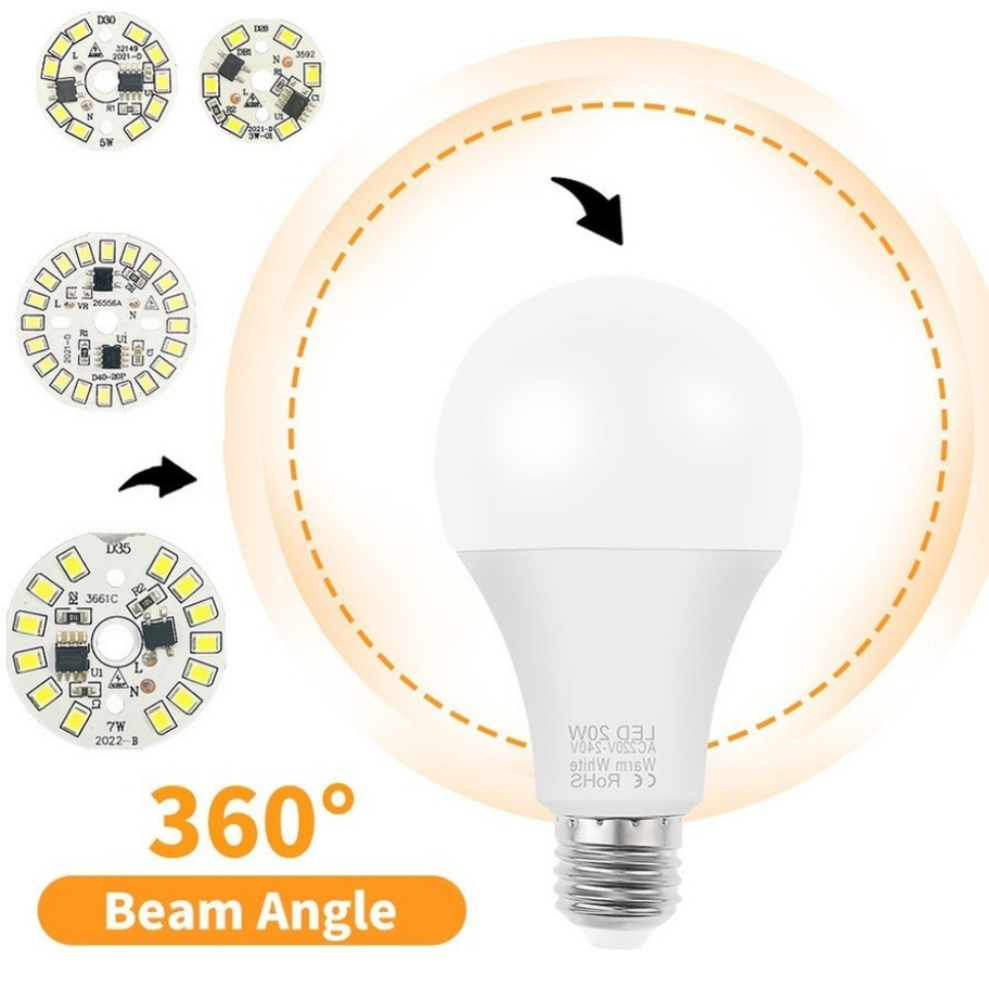 10 ピース/ロット LED チップ 3 ワット 5 ワット 7 ワット 9 ワット 12 ワット 15 ワット 90 ルーメン/W 2835SMD ラウンドライトビーズ電球 AC 220 V-240 V 電球チップ照明