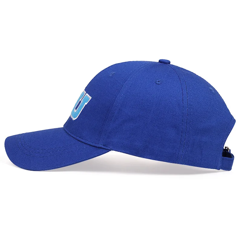Berretto da baseball da uomo di nuova moda di alta qualità Mostri University Lettere Berretti da ricamo Cappello blu Cappelli con protezione solare Cappelli snapback
