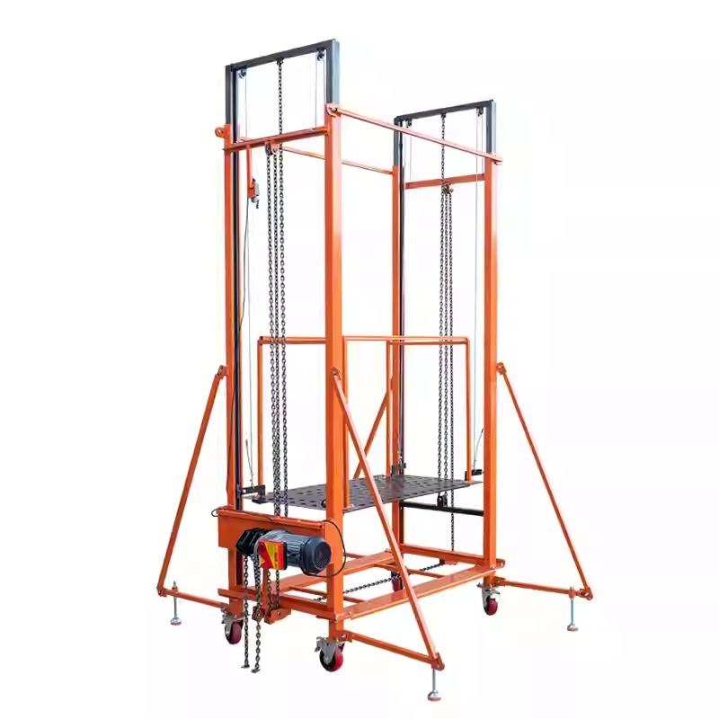Electric Mobile Scaffolding Lift With Remote Control 500KG Load Capacity Folding Platform For Construction Work