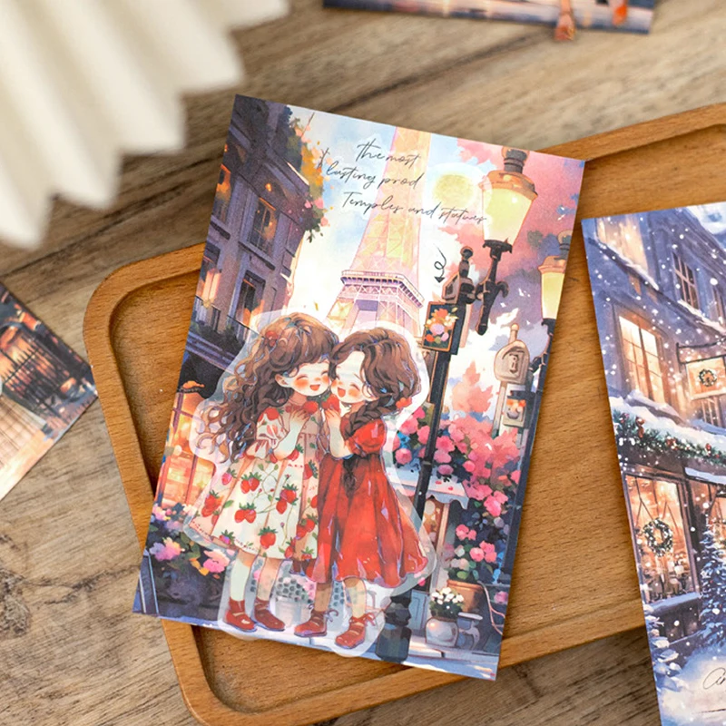 Mr. Paper, Anime Style Castle Beach Material Paper, Scrapbook Notebook Diary Photo Frame Decorative Card Paper, 50 Sheets/book