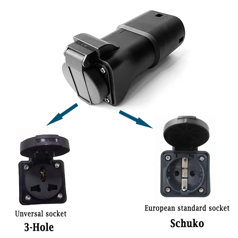Adaptador de cable EV de descarga de coche hembra V2L Type2 para MG BYD KIA Hyundai Smart # 1 conector de vehículo ZEEKR (necesita soporte para automóvil V2L)