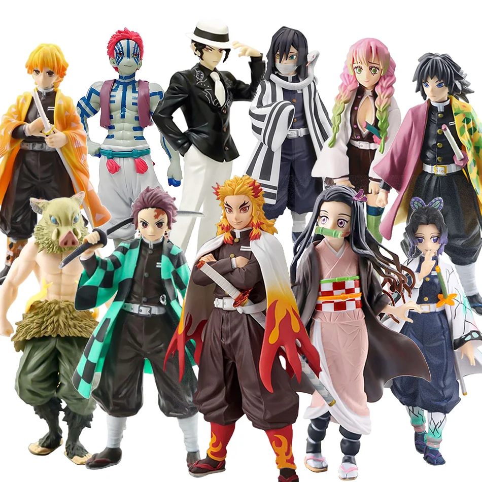 Anime Demon Slayer Demon Slayer: Kimetsu no Yaiba Figure 15cm Nezuko Tanjiro Mitsuri Shinobu Zenitsu Anjuro Action Figureal Model Toy Gifts