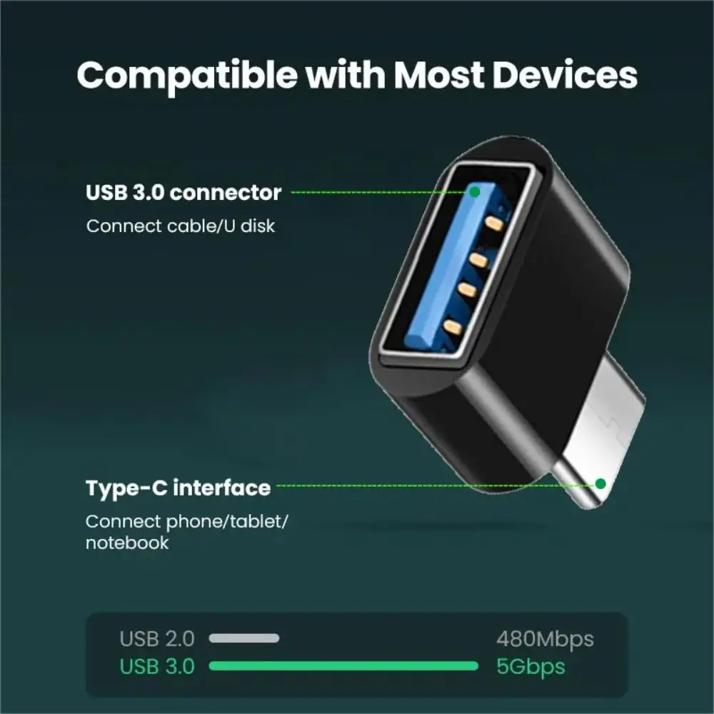 Mini adattatore da tipo C a USB 3.0 USB-C maschio OTG A femmina connettore dati per MacBook ProiPadMini 6/ProMacBookAirType CDevice