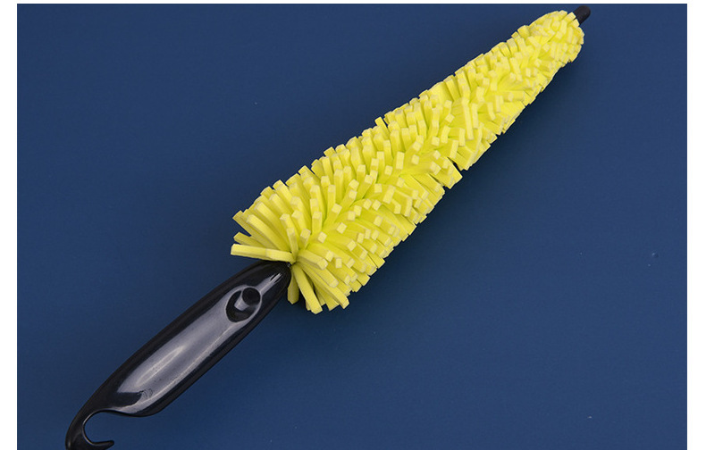 Cepillo de esponja de 29cm para llantas de motocicleta, arandelas para cubiertas de coche, herramienta de limpieza automática con mango, accesorios para bicicleta Dirt Pit Bike