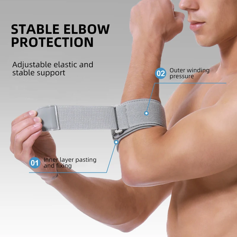 Soporte de codo de tenis ajustable, almohadillas protectoras, correa de golfista, codo, síndrome del dolor Lateral, soporte para epicondilitis