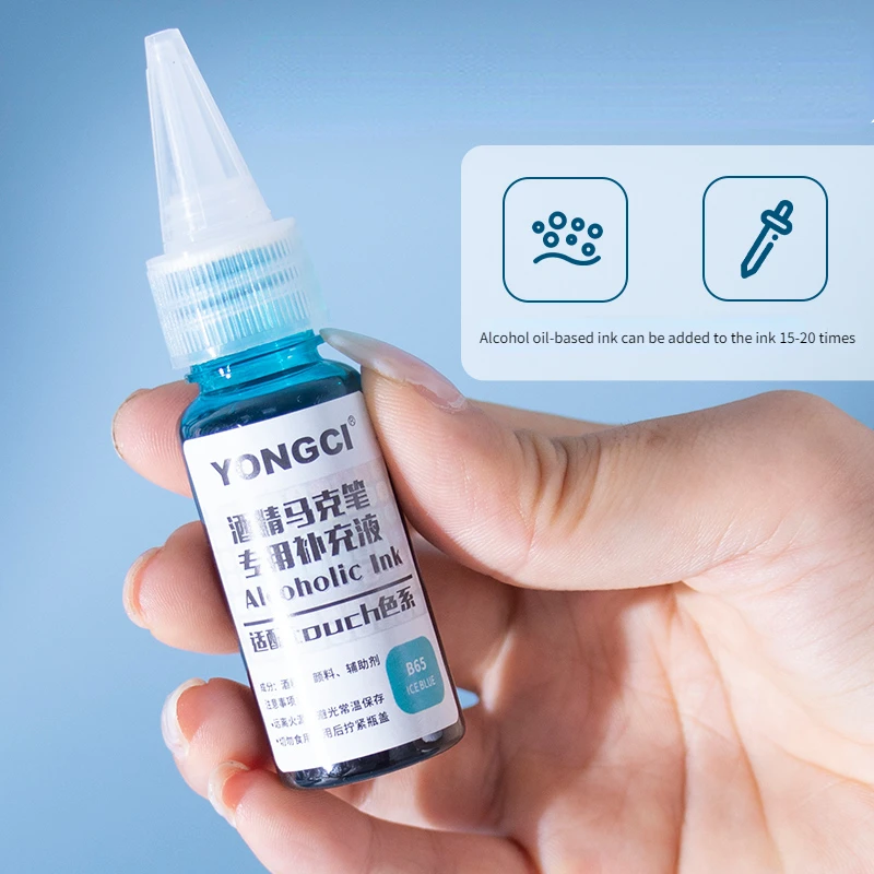 56 Màu 20ML Rượu Bút Nạp Mực In Cảm Ứng Đa Năng Ly Đá Bảo Vệ Môi Trường Nghệ Thuật Tranh Văn Phòng Phẩm Phụ Kiện