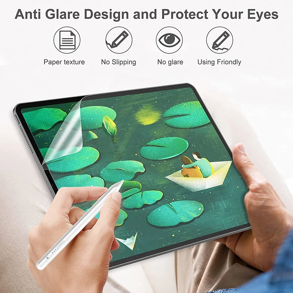 Giấy Cảm Thấy Màn Hình Bảo Vệ Mờ Thú Cưng Tranh Viết Cho iPad Pro 11 12.9in Không Khí 3 4 5 7th 8th 9th 10th Gen 9.7 10.2 10.9