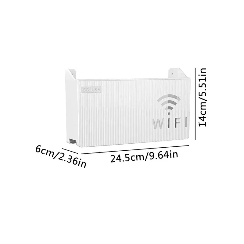 Prateleira de armazenamento para roteador wi-fi sem fio, caixa organizadora de plástico abs para pendurar na parede, cabo de alimentação, pulseira, decoração de casa, novo