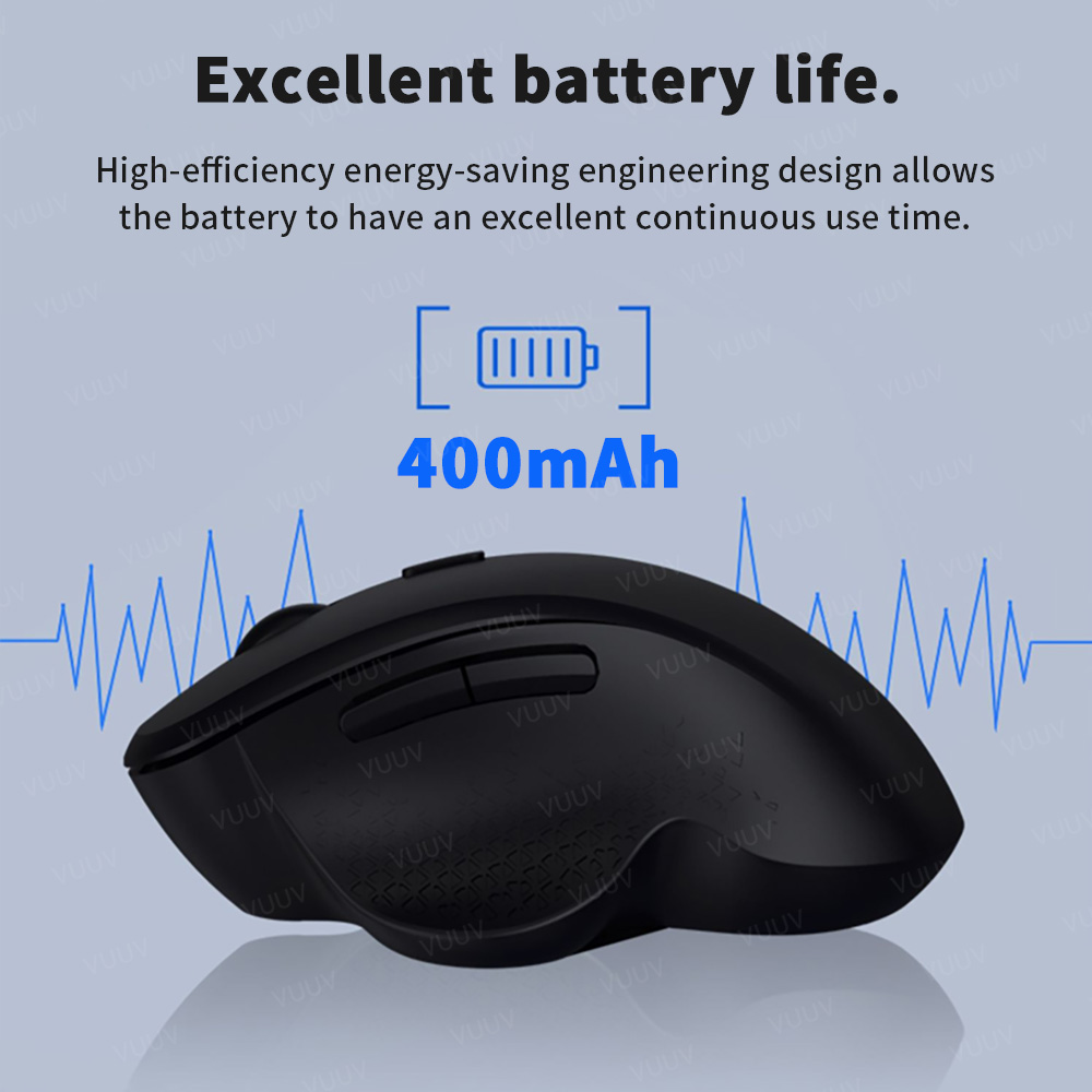 Ergonomiczna bezprzewodowa mysz Bluetooth do komputera PC Laptop Macbook 1600DPI Dual Mode Mouse dla IOS Android Tablet