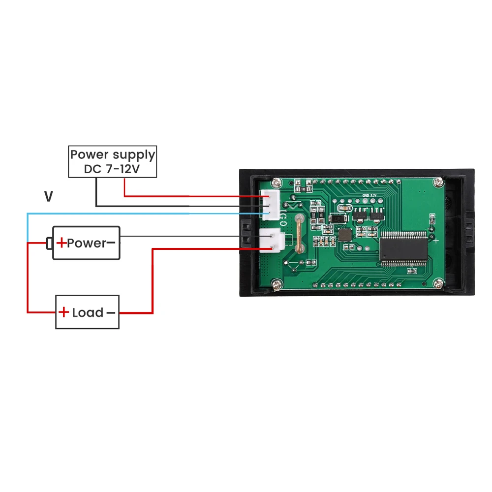 DC0-100V 10A LCD voltímetro Digital amperímetro vatímetro voltaje corriente medidor de potencia voltios Detector probador Monitor 0-999W