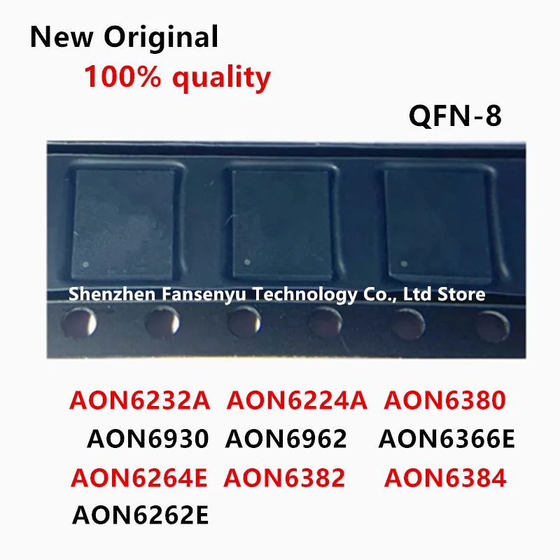 (5piece)100% New AON6380 AON6382 AON6384 AON6930 AON6962 AON6224A AON6232A AON6262E AON6264E AON6366E QFN-8