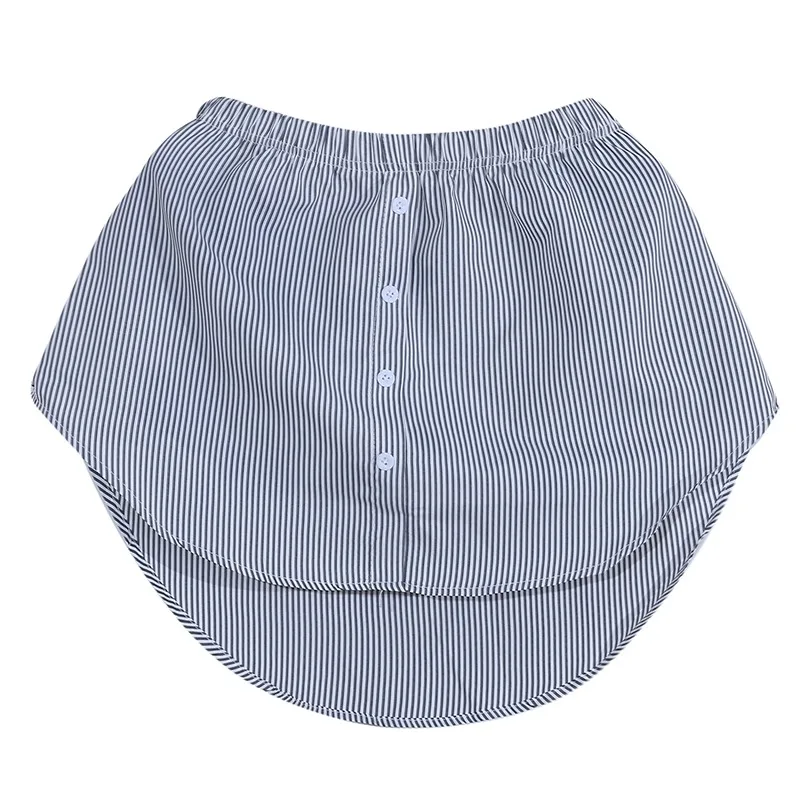 Falda negra con dobladillo falso para mujer, suéter informal de estilo coreano, parte inferior de suéter, parte inferior de camisa falsa, falda de nalgas, Primavera