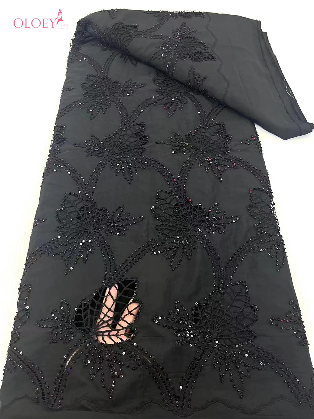 結婚式のドレスのためのアフリカのナイジェリアのレース生地、ファッショナブルな刺embroidery、環境に優しい色、フランスのメッシュ