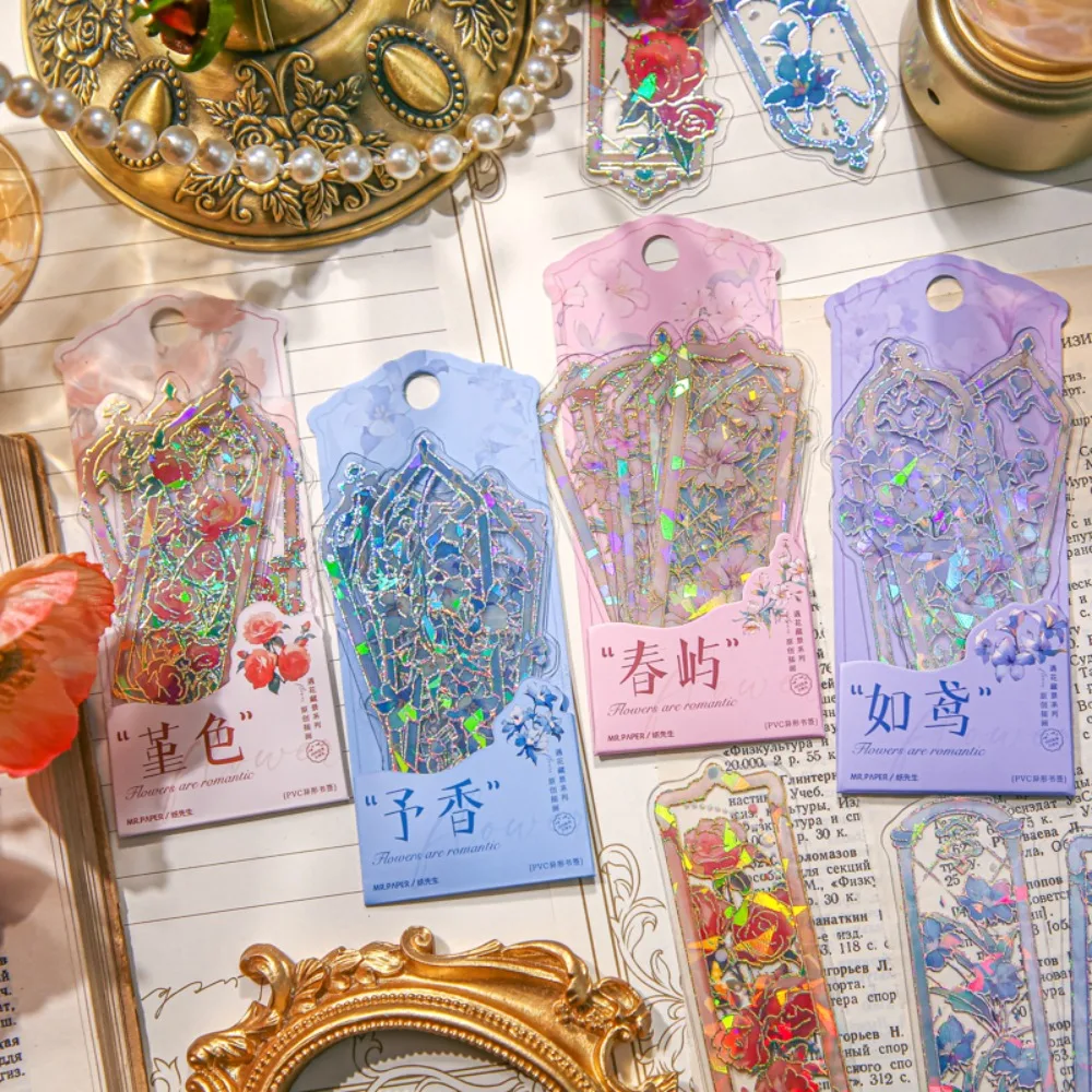 ミスター紙レトロフラワー特殊形状フレームブックマークレリーフ金メッキ学生読書ブックマーク教師用品 10 ピース/パック