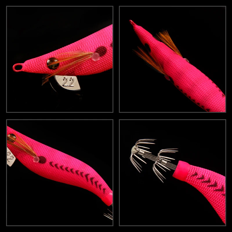 LETOYO Mini Mực Jig 1.5 #1.8 #2.2 # Tôm Giả Mực Móc Dạ Quang Jigging Mồi Dụ Cá Bạch Tuộc Mồi mực Nang Biển Giải Quyết