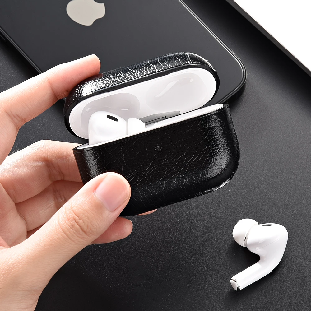 Für Airpods Pro 2 Fall Leder Business Kopfhörer Fall Headset Shell Kopfhörer Abdeckung Für Apple Air Pod 3 Pro 2nd Generation USB C