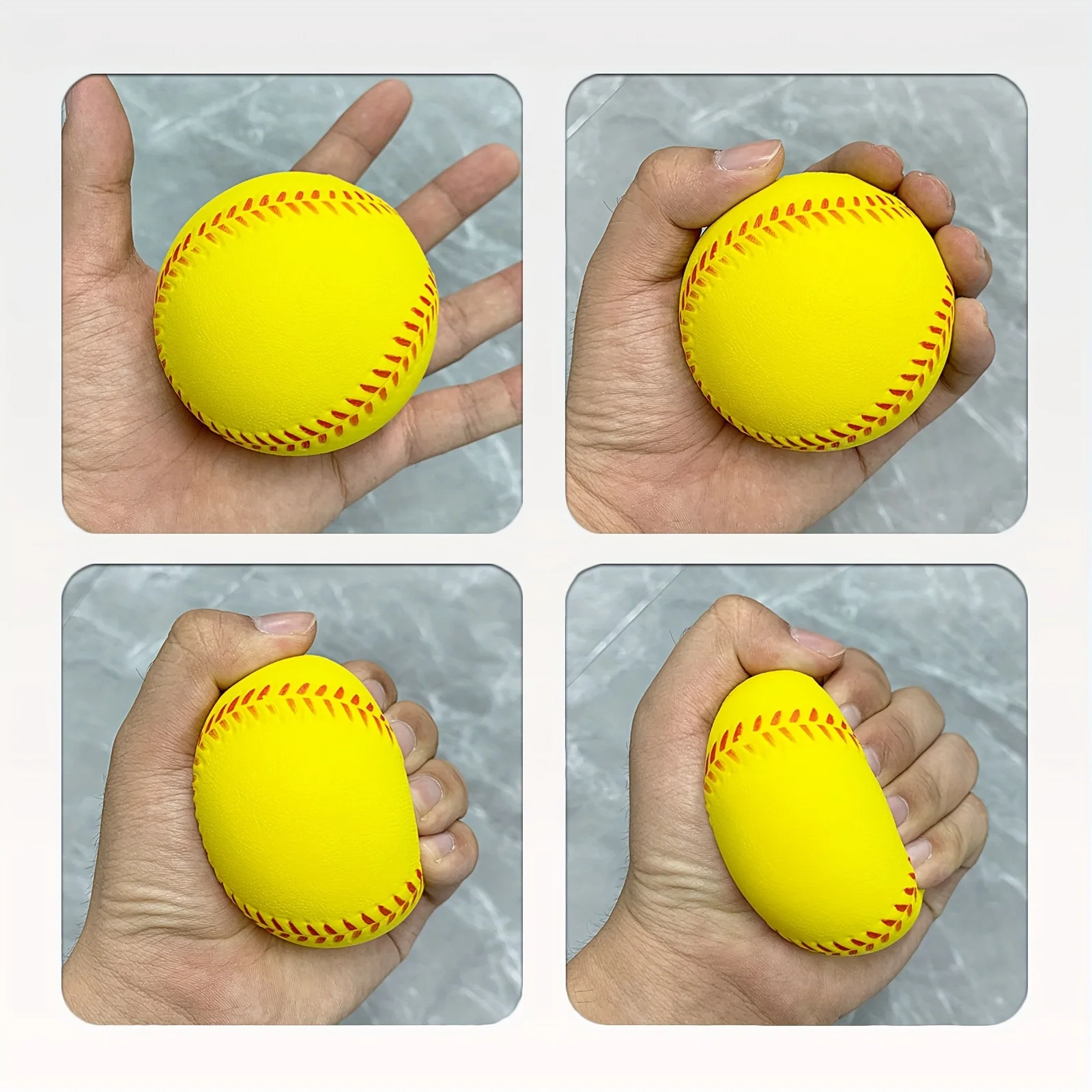 Softbol de entrenamiento ligero unisex para adultos: béisbol de espuma de PU elástico duradero y seguro para recreación interior/exterior