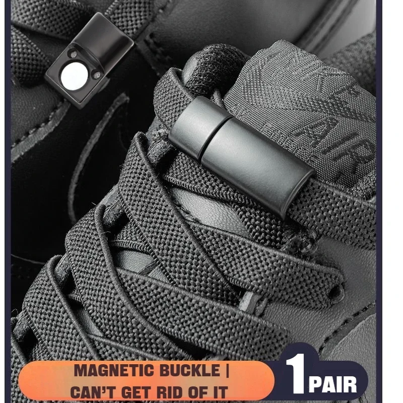 1 paio di lacci con chiusura magnetica senza lacci lacci elastici piatti scarpe da ginnastica stivali senza lacci elastici per scarpe accessori