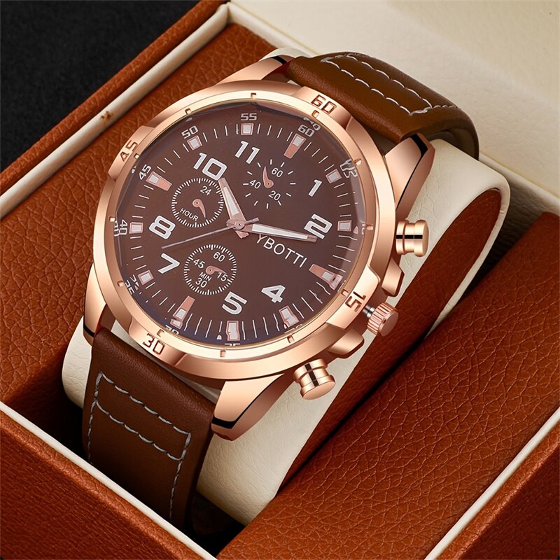 Hodinky-Reloj de pulsera de cuarzo para hombre, cronógrafo de lujo, informal, de negocios, a la moda, resistente al agua