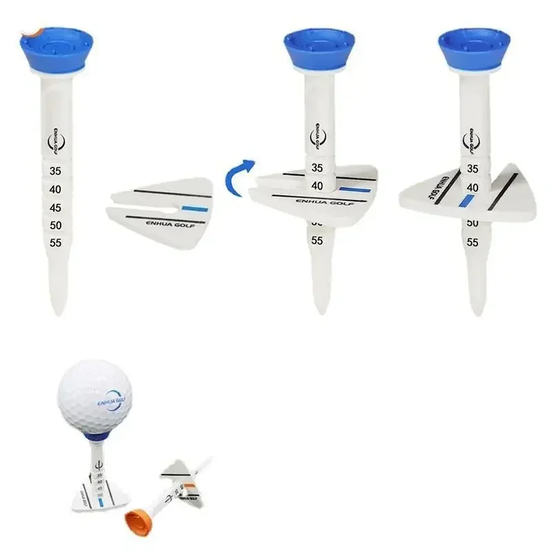 Rubber Golf Tees Adjustable Height  Durable Plastic Golf Tees  Aiming Direction Golf Training Ball Stand Outdoor