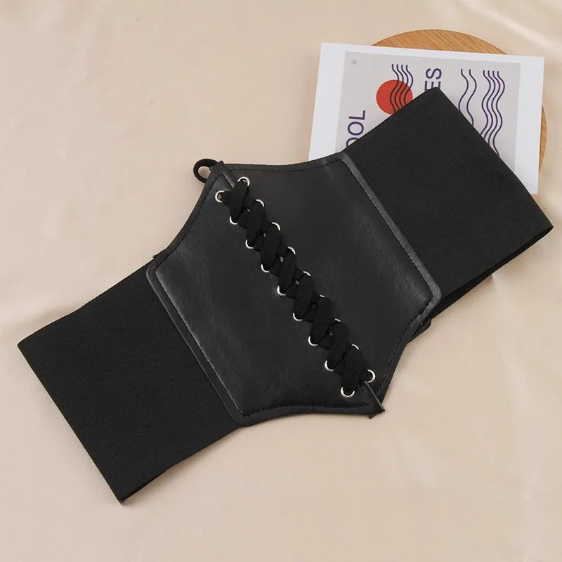 European and American elastic women's waistband, summer versatile decoration with dress, suit jacket, wide waistband, waistband,