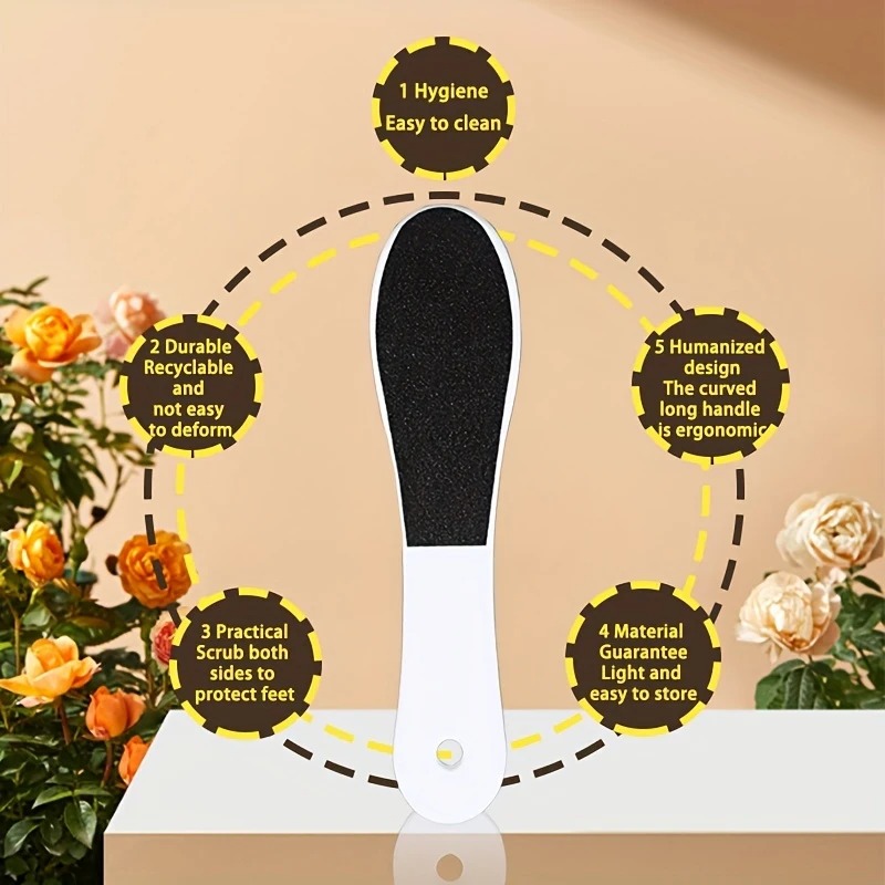 両面使い捨てフットファイルと軽石ペディキュアセット、プラスチック製フットラブカルスリムーバー、無香料の角質除去フットSCR