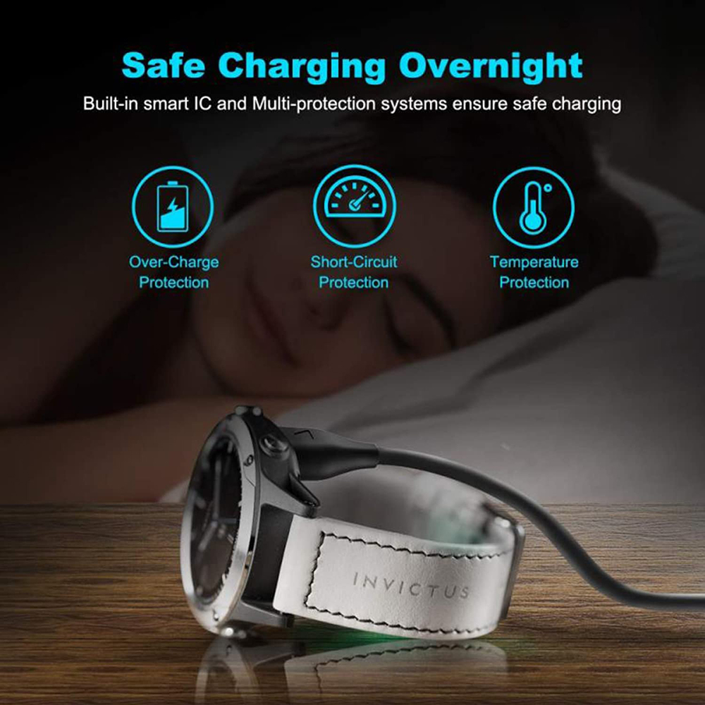 Cable de carga USB de 1M/3,3 pies para Garmin Fenix 7, 7S, 7X, 6, 6S, 6X, 5, 5X, 5S Plus, Vivoactive 3 Forerunner 945, 935, 245, 255