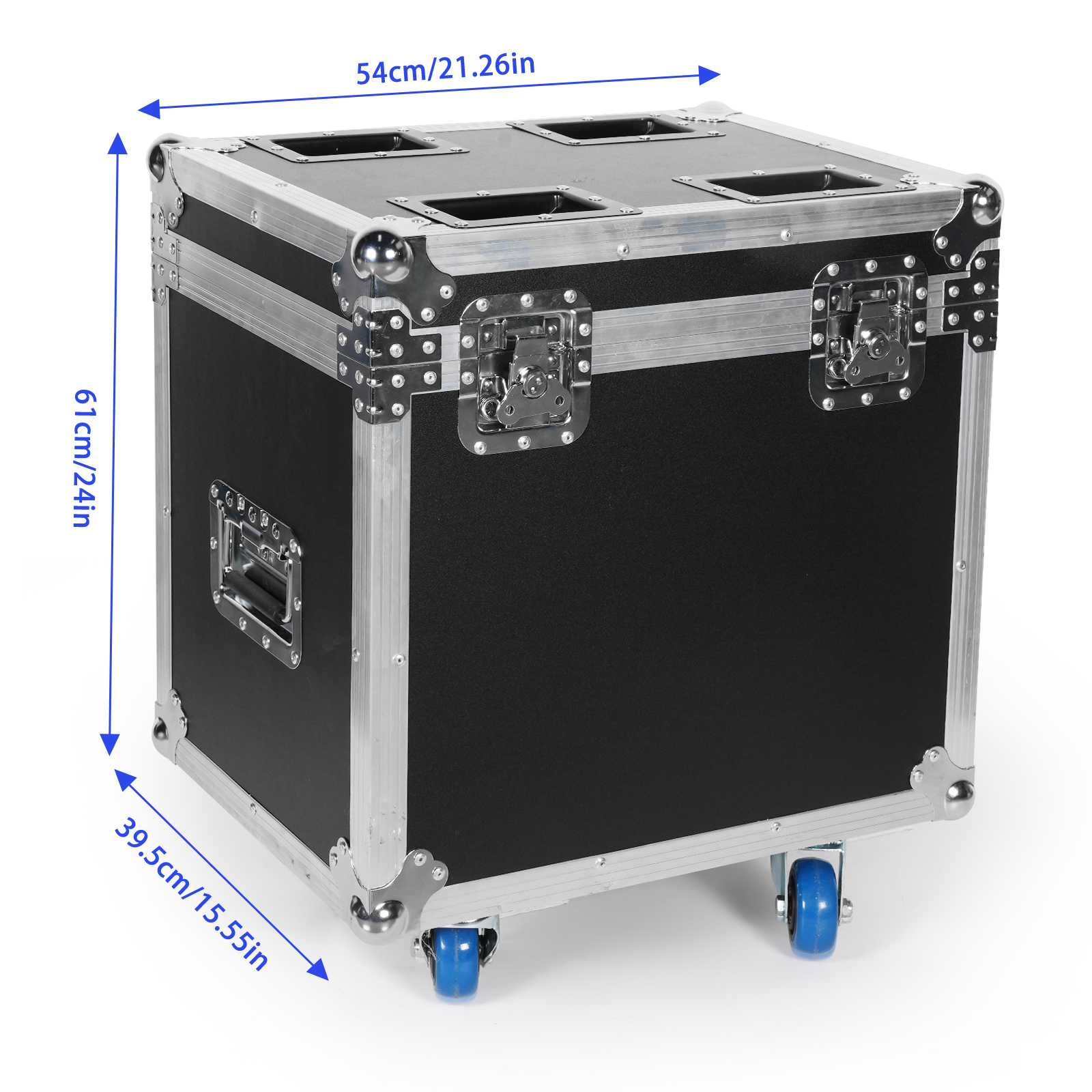 Fieryzeal Flycase Heavy-Duty Gator Case für (2) 36x18W Moving Head Light Beam DMX Bühnenlicht Airline Case DJ Light Flight Case