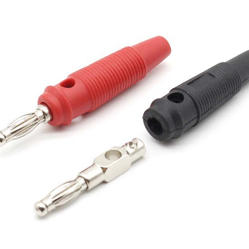 10Pcs 32A 4mm High Current Banana Plugs High Current Screw Type 4mm Banana Plugs Male Stackable Connector Speaker Cable Adapter