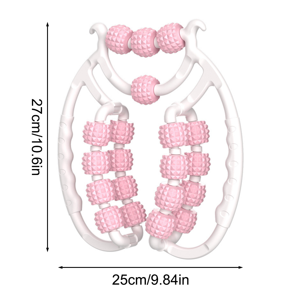 Braçadeira de perna de anel duplo 20 rolos, exercitador de coxa/Kegel, massageador de emagrecimento para casa, alívio da dor anticelulite