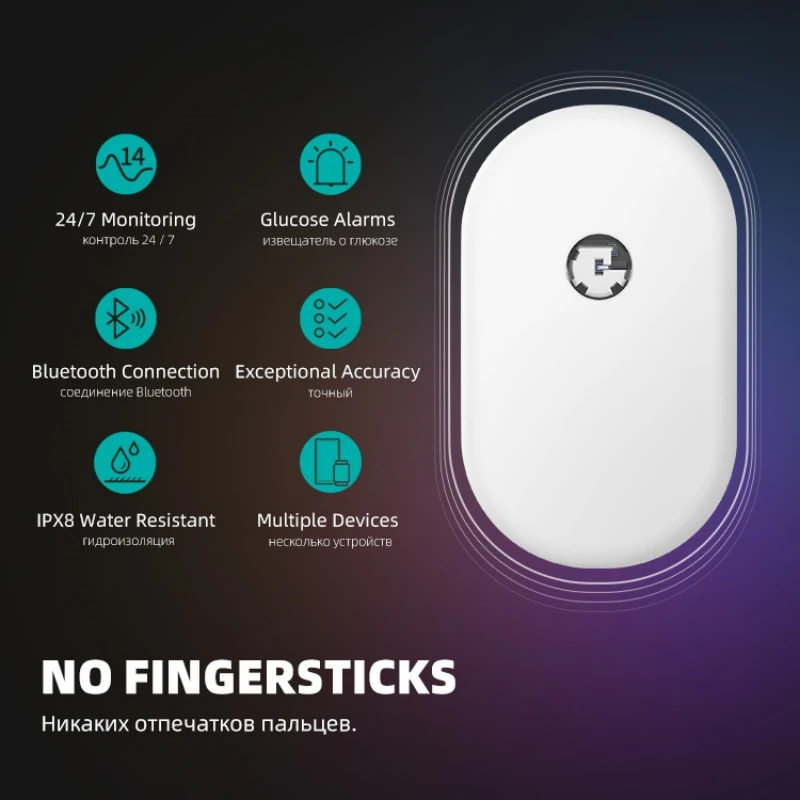 Sibionics Dynamic Glucose meter 24h Real-time Non-invasive Glucose monitoring Freestyle Libre Sensor CGMS Monitoring  smart APP