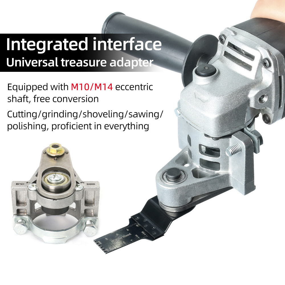 Adaptador de cabeça universal de conversão de moedor de ângulo m10 m14 rosca para 100 125 tipo polidor ferramenta oscilante de polimento de uma peça