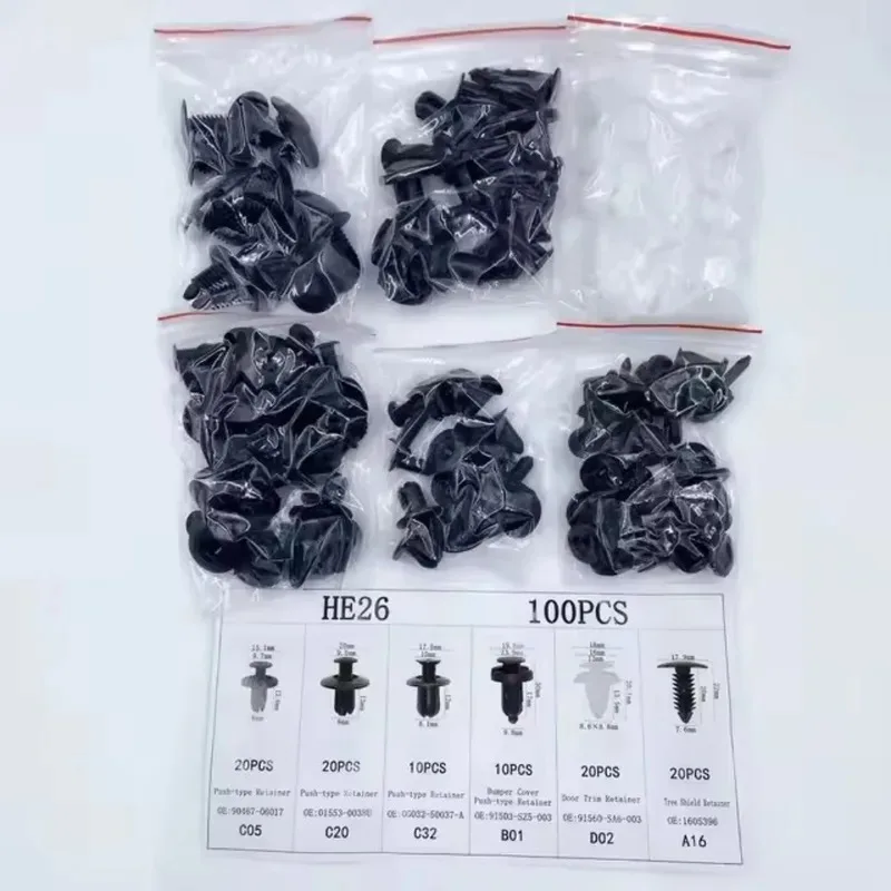 New Auto Fastener Clips Mixed Car Body Push Retainer Pin Rivet Bumper Door Trim Panel Fastener Kit Car Clips Retainer Tools