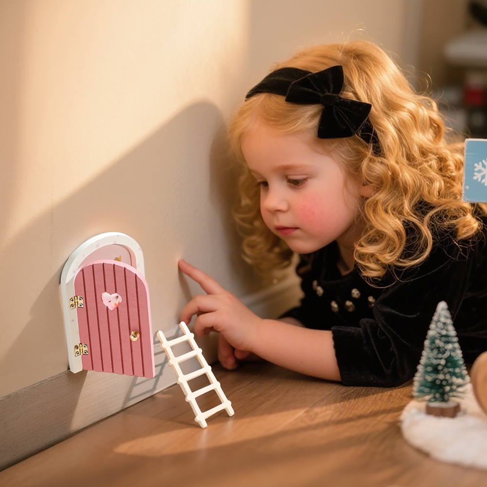 1 шт. сказочный коттедж, деревянный миниатюрный кукольный домик, сказочная дверь эльфа, мини-отверстие для мыши для уличного двора, сада, эльфа, ремесленное украшение