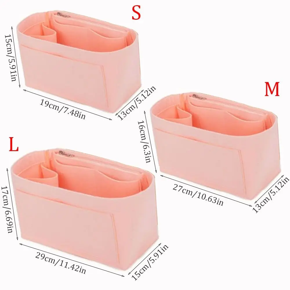High-quality Felt Handbag Insert Bag Bag Support Organization Purse Liner Portable Storage Bag Organiser for For Longchamp