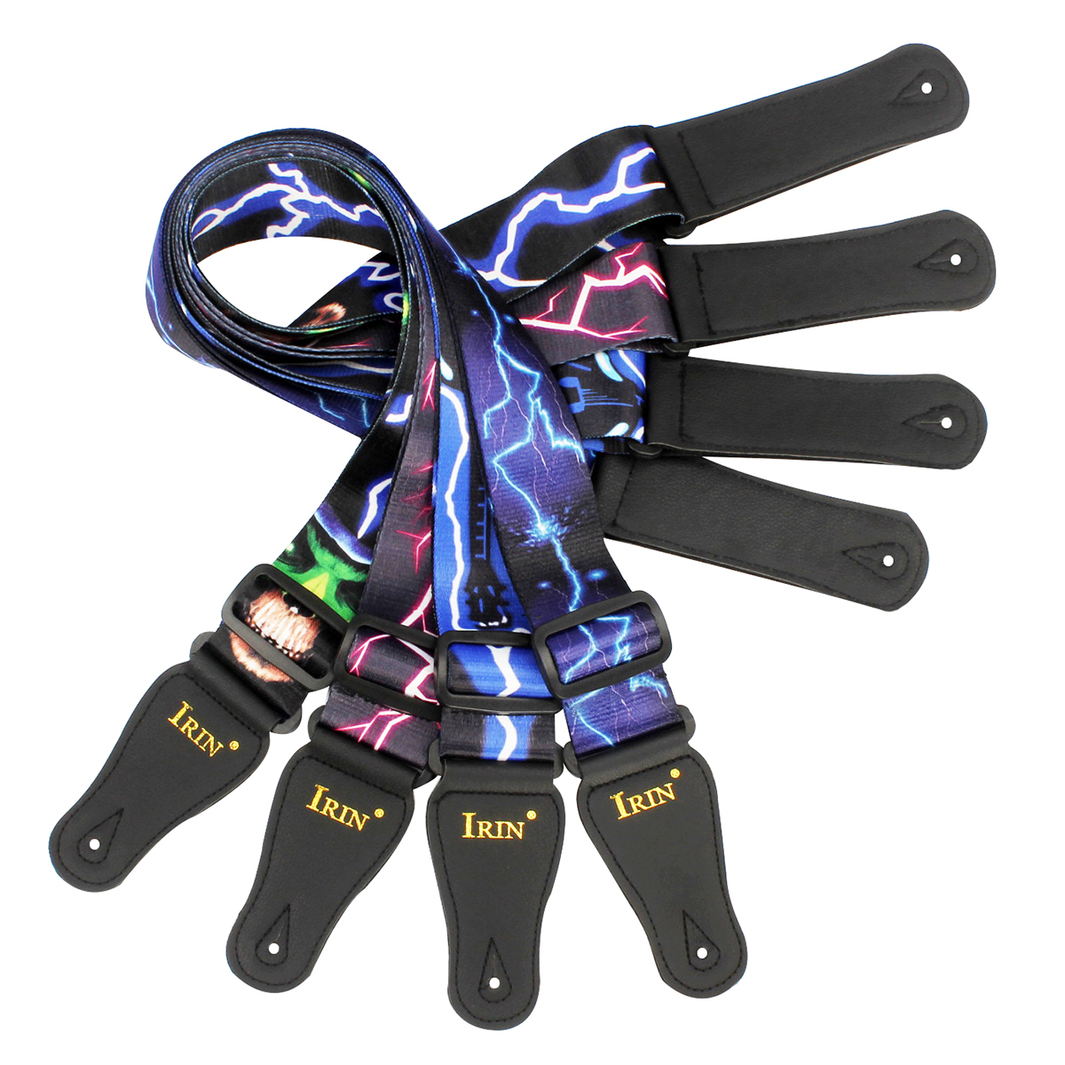 Tracolla per chitarra Cinghie per chitarra regolabili in puro cotone Cinture per chitarra multicolori per parti di accessori per chitarra elettrica acustica per basso