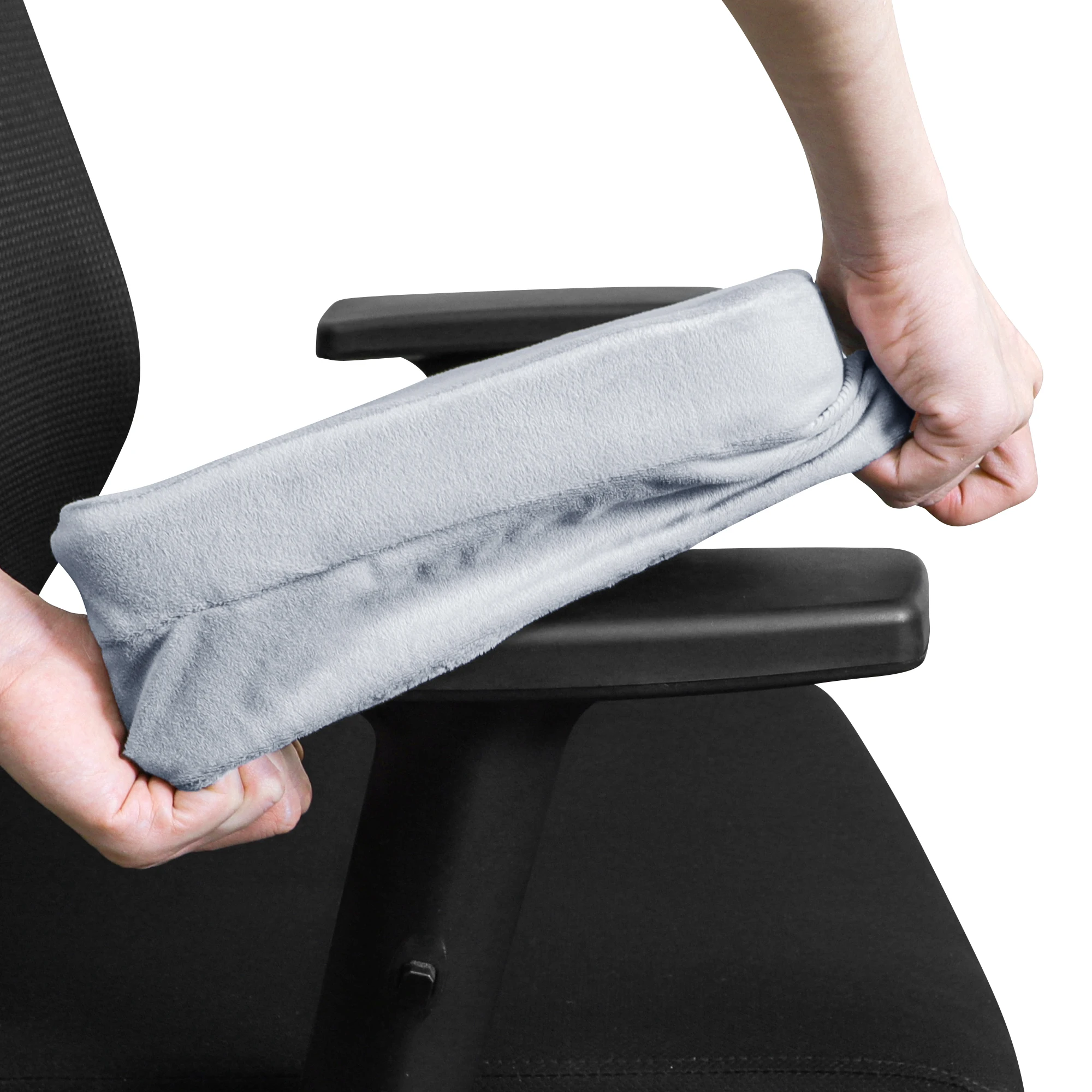 Fundas para reposabrazos de silla de oficina, soporte para codos y antebrazo, juego de 2 piezas de terciopelo esponja, funda para brazo de 4 colores, funda para silla