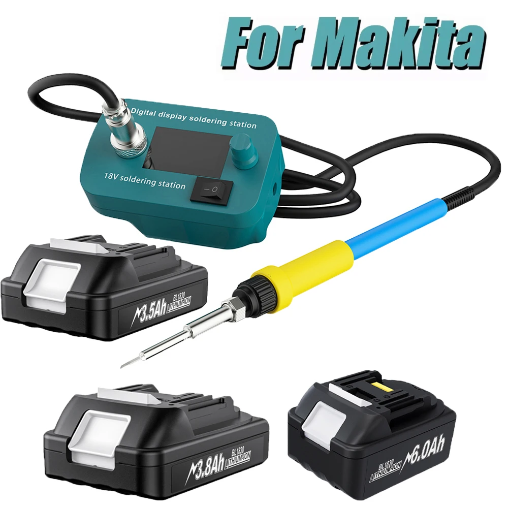 Für Makita 18V Akku Akku-Lötkolbenwerkzeug 300-510 ℃   Temperatur einstellbar 60W PCB Lötwerkzeug DIY elektrische Reparatur