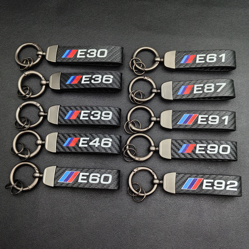 2024 Carbon Leder Schlüssel ring Mann Frauen Luxus Auto Schlüssel bund für BMW E46 E90 E39 E60 E36 E30 E61 E91 E92 E87 Schlüssel bund Zubehör