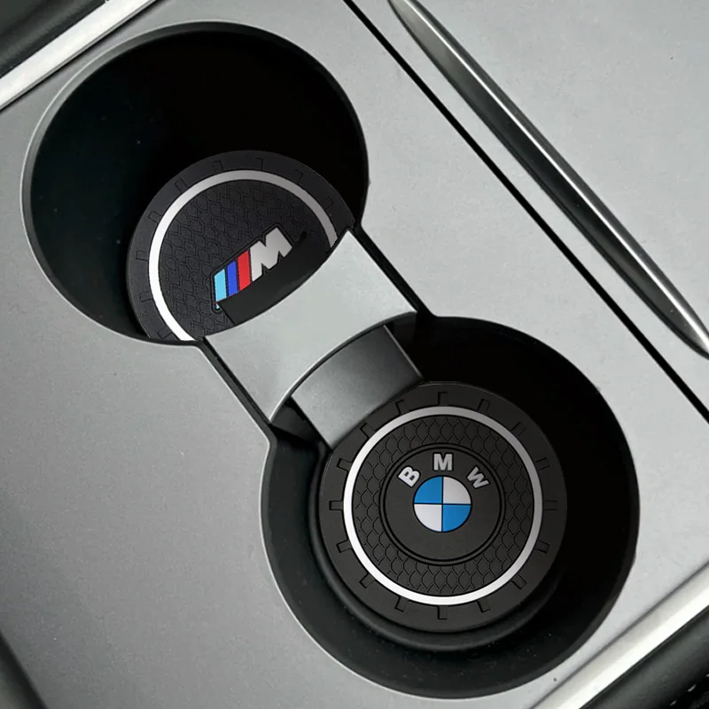 Estera para taza de agua Interior de coche, para BMW E46 E90 E60 F30 F10 E39 E36 F20 G30 G20 E87 E92 E91 E30 F11 F31 X1 X2 X3 X5 X4 z4 X6 X7 IX3 M