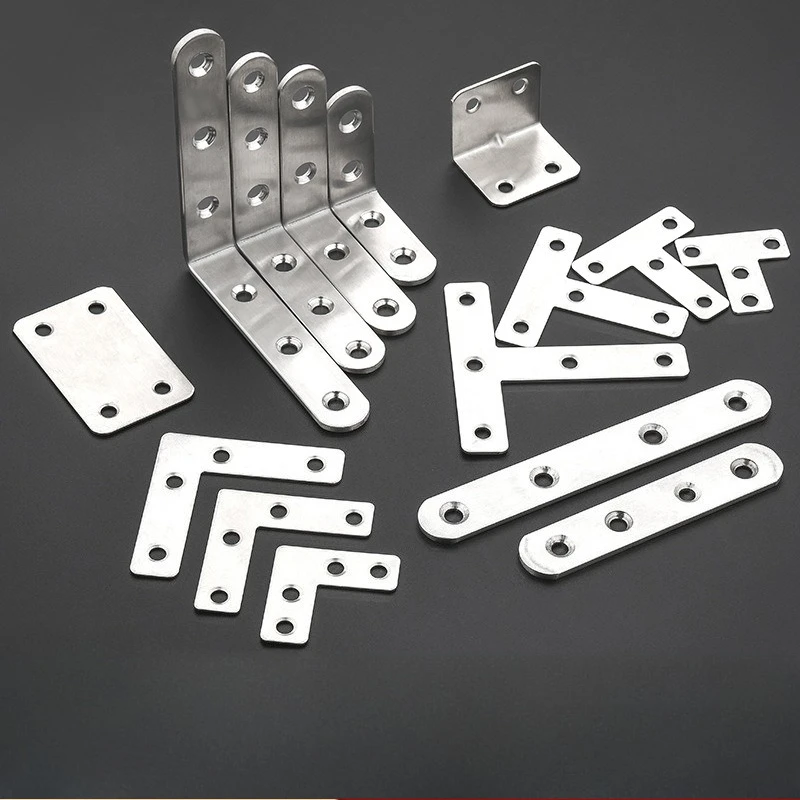 Soporte de esquina de acero inoxidable engrosado, soporte de placa de capa, conector de placa de capa, soporte de ángulo recto en forma de L, 90 grados al por mayor