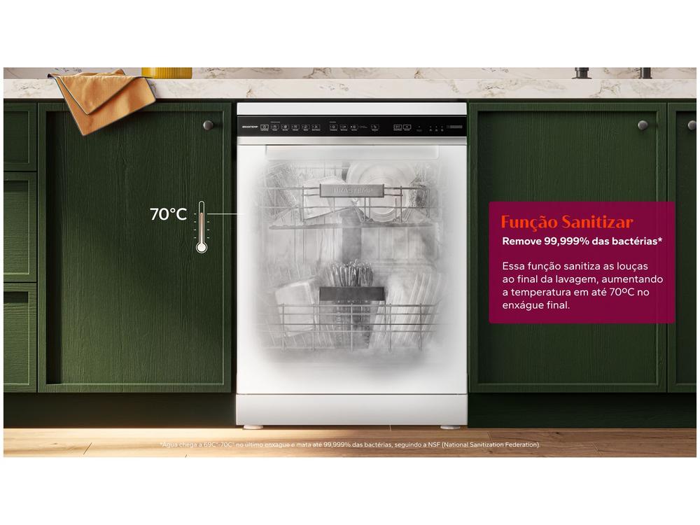 Lava-louças Brastemp de Embutir 15 Serviços BLF61AB Branca - 110V