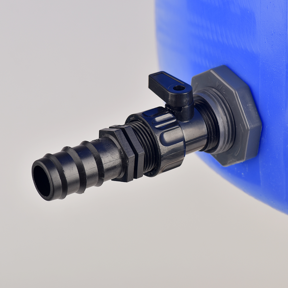 Rain Barrel Overflow Kit, 3/4 Inch Rain Barrel Valve, Barbed Fittings Connectors Tee Elbow Water Pipe Fittings