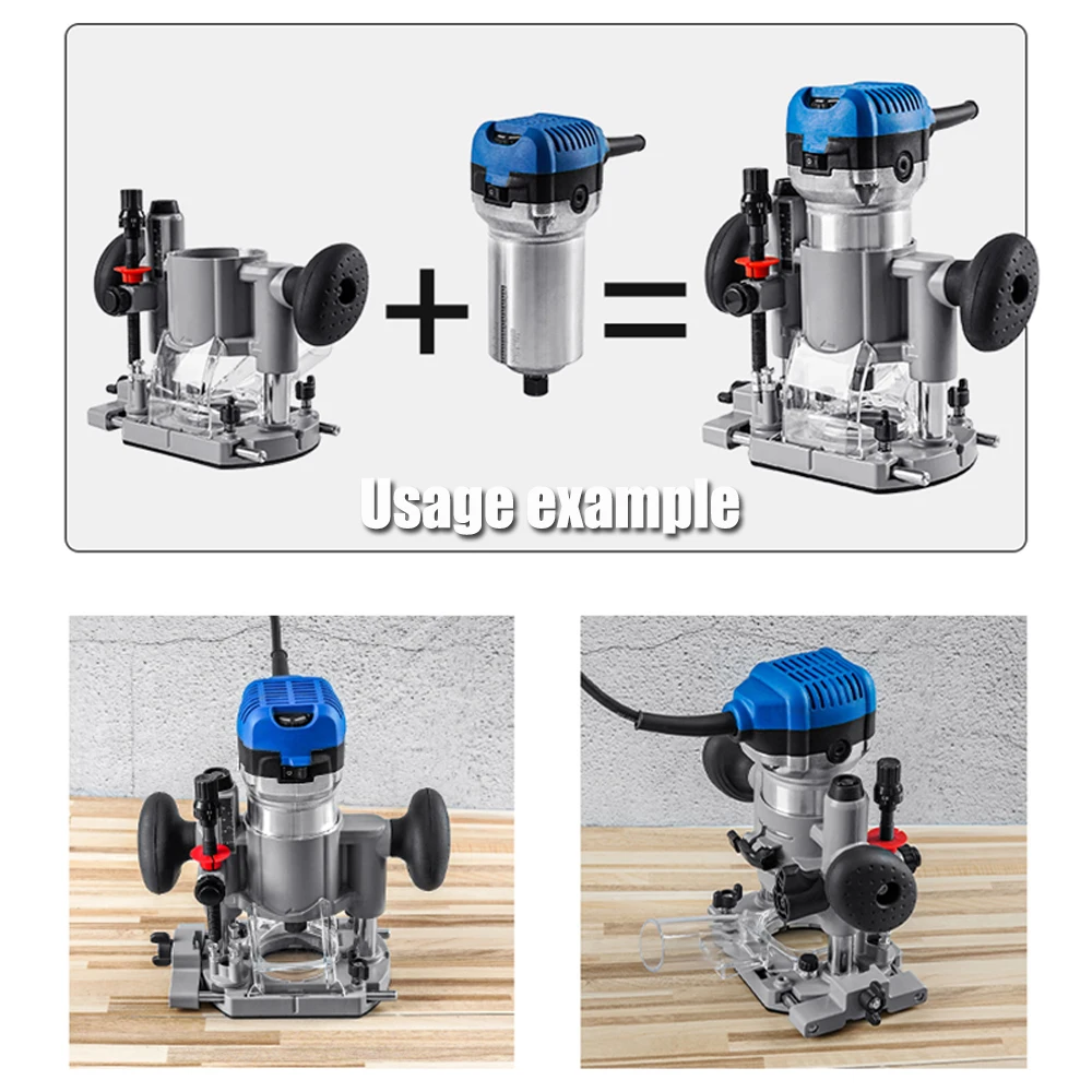 Compact Plunge Router Base & Aluminum Electric Bracket | Trimming/Grooving/Opening/Carving Rack for Milling Machine High-Quality
