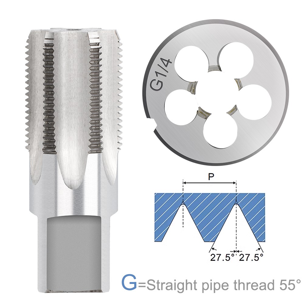XCAN juego de troqueles de grifo de aleación de acero NPT, herramientas de corte de rosca de tornillo de mano derecha, G1/16, 1/8, 1/4, 3/8, 1/2, 5/8, 3/4, 7/8, 1