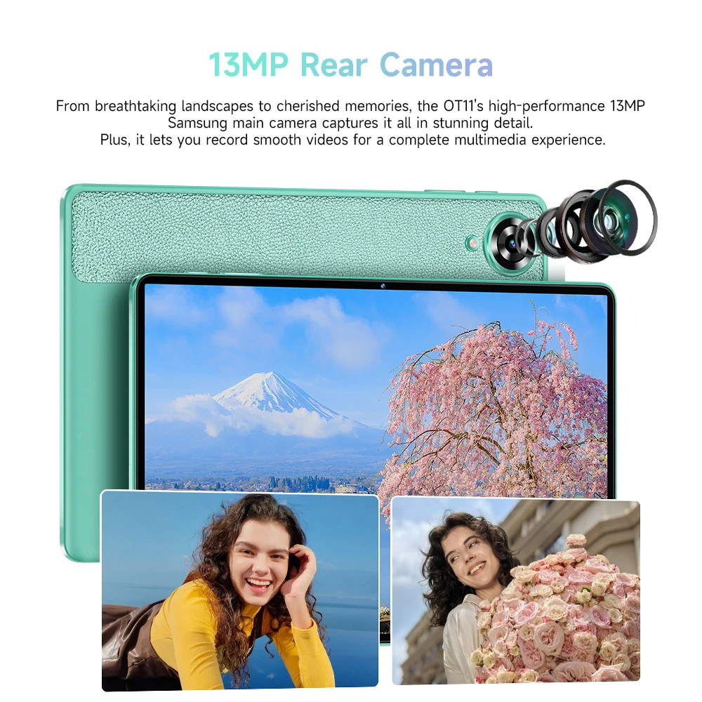 Oukitel OT11 SmartTablet Pantalla 2K de 11 pulgadas Certificación Batería de 8000 mAh Android 14,0 (16 GB + 128 GB)