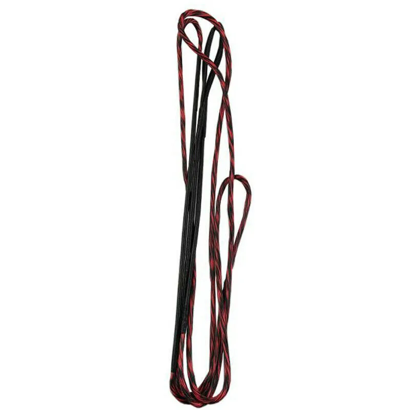 16 Stränge Bogensehne Bogenschießen Recurve Bogen Langbogen Ersetzen Bogensehne Fit 48''-70''Bogen Schwarz Und Rot Bogen String Schießen
